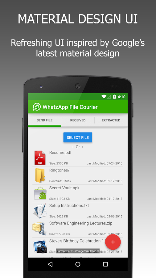    WFS: WA File Sender Pro- screenshot  