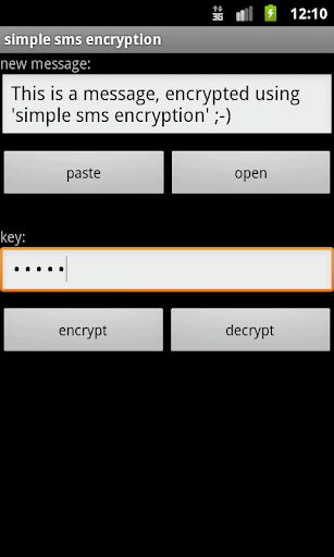 simple sms encryption