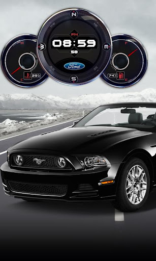 Ford Mustang Shelby Clock LWP