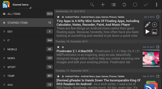 gReader Pro | Feedly | News - screenshot thumbnail
