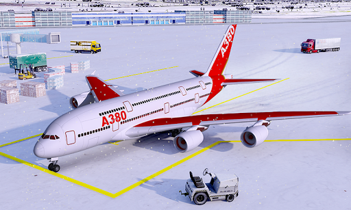 Snow Cargo Jet Landing 3D