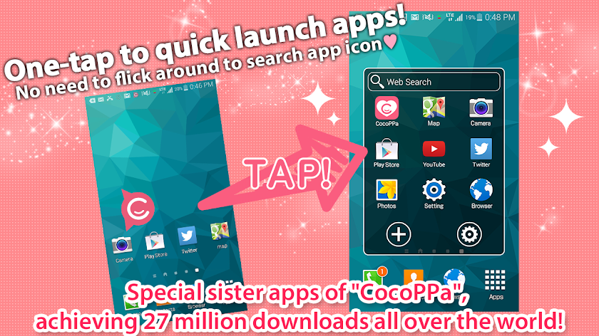 Quick App Launch★CocoPPa Pot Screen 1