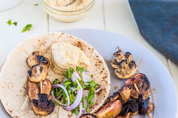 Spiced Fig and Mushroom Kebabs