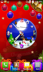 download Christmas Clock live wallpaper free