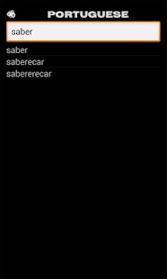 Android application Portuguese Verbs screenshot