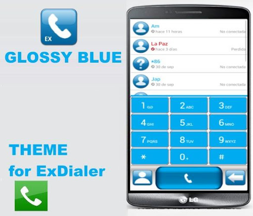 ExDialer Theme GLOSSY BLUE