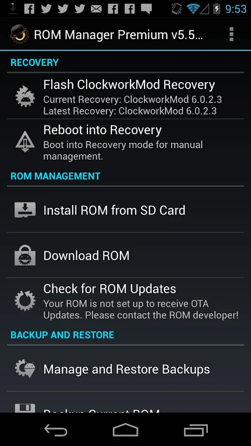 Rom Manager Premium apk Download Free v5.5.3.4