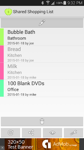 Shared Shopping List