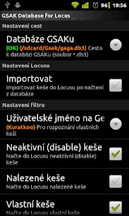 Locus - addon GSAK Database - screenshot thumbnail