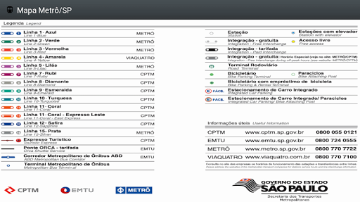 【免費旅遊App】Mapa Metrô - SP - Brasil-APP點子