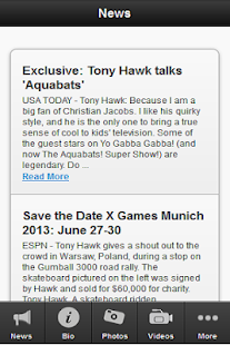 Tony Hawk Fan App Screenshots 1