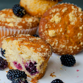 Blackberry muffin by Kim Woods - Food & Drink Cooking & Baking