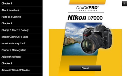 Android application Guide to Nikon D7000 screenshort