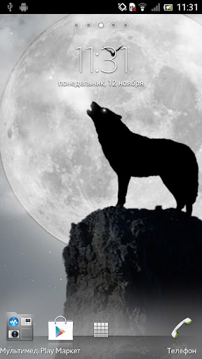 Wolf and moon Live Wallpaper