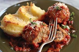 Roman-Style Meatballs with Gnocchi alla Romana