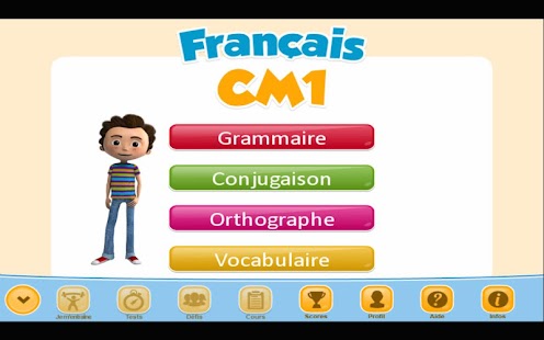 Android application ExoNathan Français CM1 screenshot