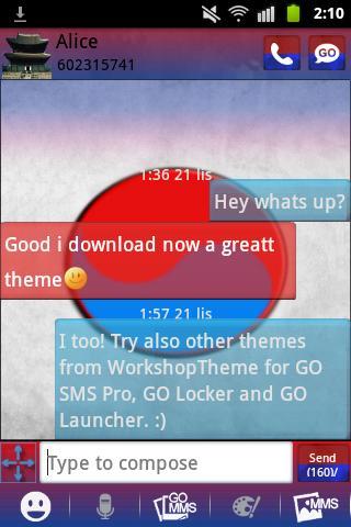 GO SMS PRO Theme Korea Buy