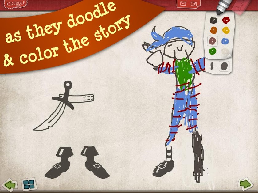 Pirate Scribblebeard - Draw Screen 3
