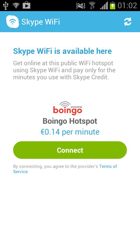 Skype WiFi Screen 3