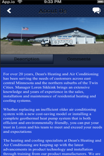 【免費商業App】Dean's Heating & A/C, Inc-APP點子