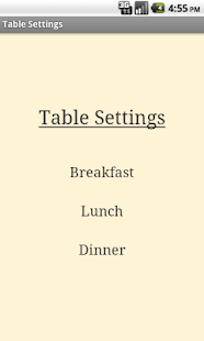 Table Setting Cheat Sheet