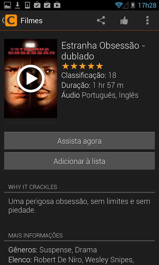 Crackle - Filmes e TV - Screenshot