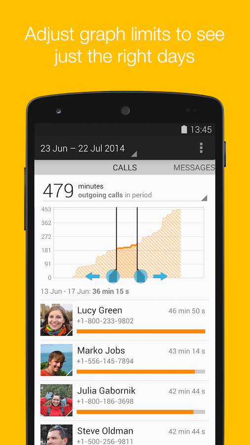 Callistics - Call & Data usage - screenshot