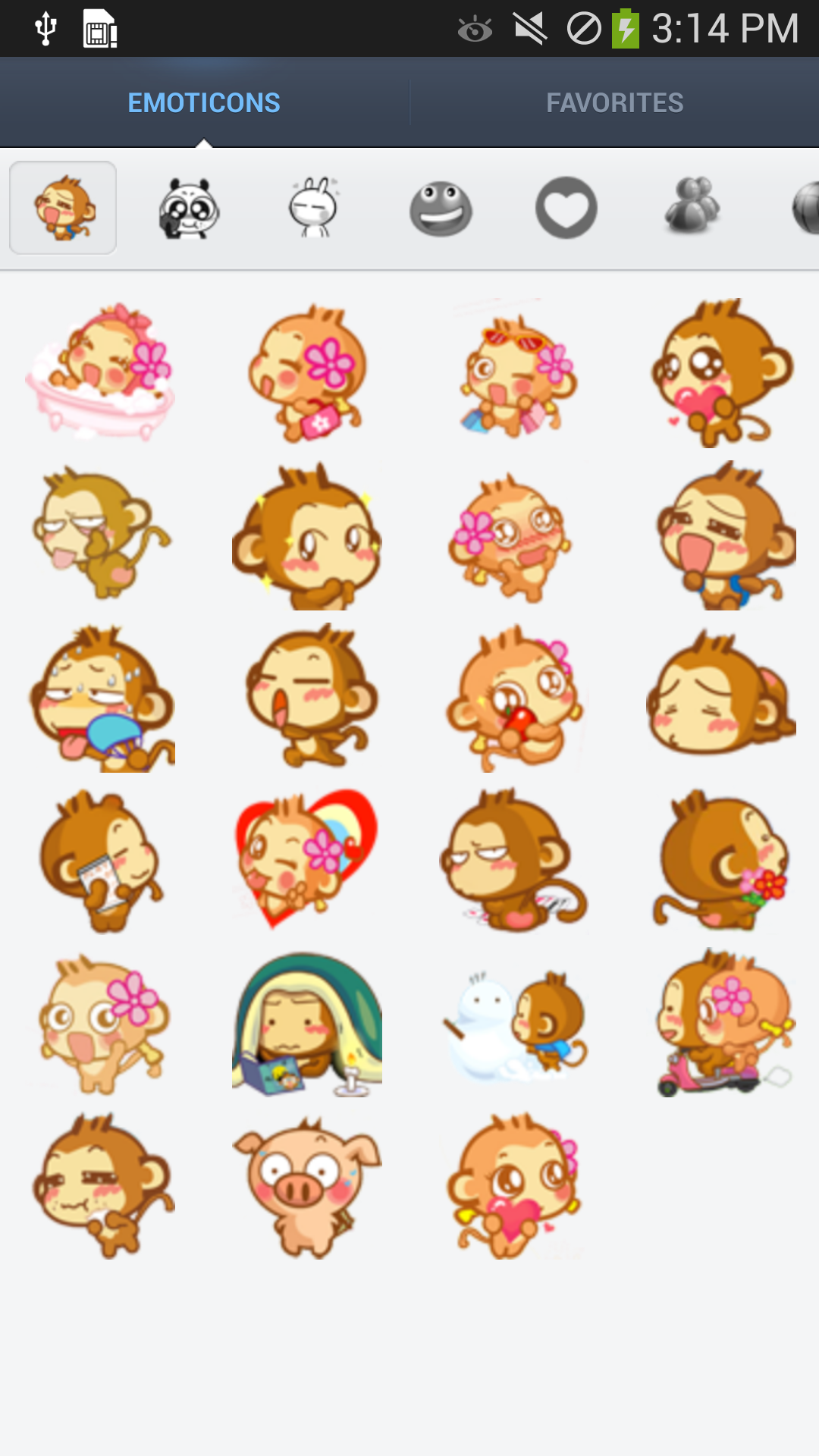 Android application Cute Emoticons Sticker screenshort