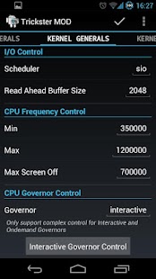 Trickster MOD Kernel Settings