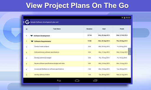 Gantt Pro -Project Plan Reader