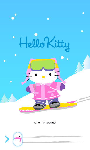 Hello Kitty Skiing Screen Lock