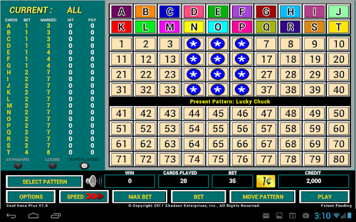 Android application Cool Keno Plus screenshort