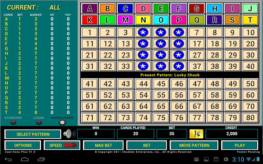 Cool Keno Plus Screen 1