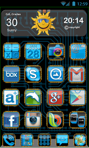 GLE theme Gold Blue Processor