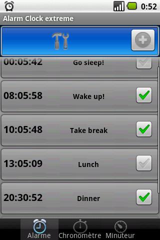 Android application Alarm Clock Extreme And1.5 screenshort