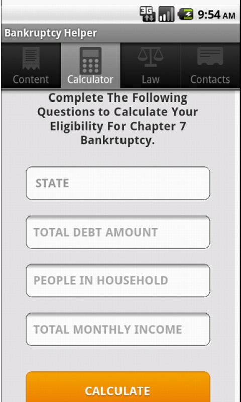 Bankruptcy Helper - screenshot