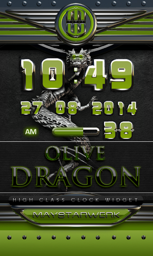 dragon digital clock olive
