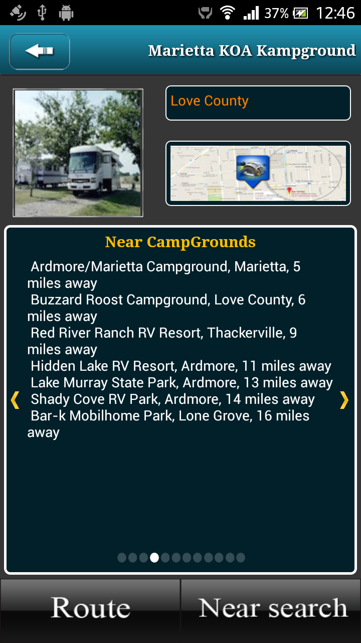 Oklahoma Campgrounds Screen 2