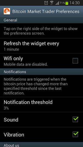 Transparent Bitcoin Widget