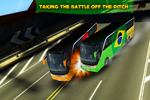 Soccer Team Bus Battle Brazil