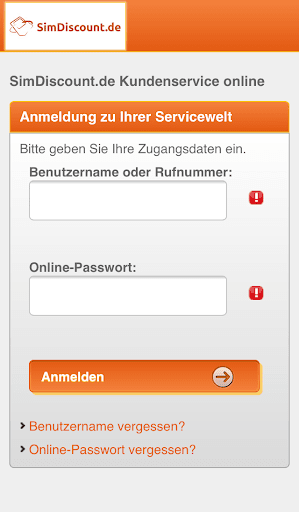 SimDiscount Servicewelt