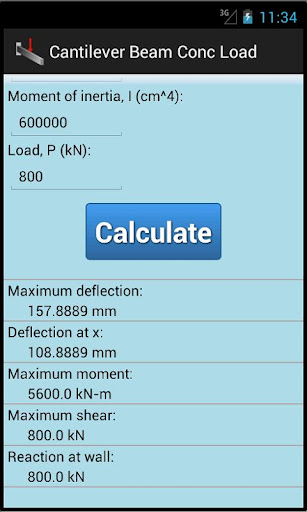 【免費生產應用App】Cantilever Beam Conc Load-APP點子