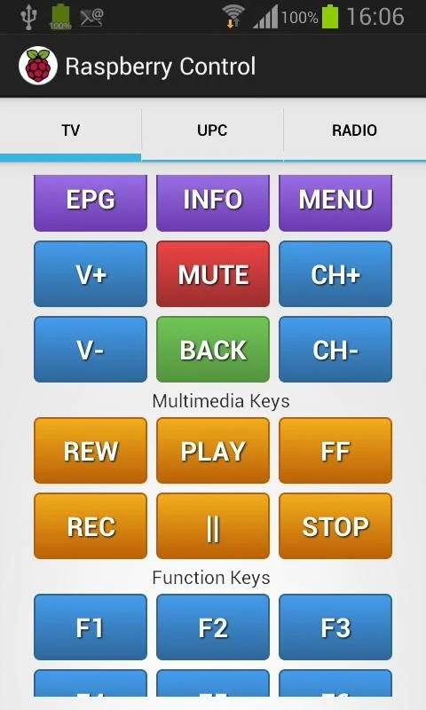 Raspberry Control - screenshot