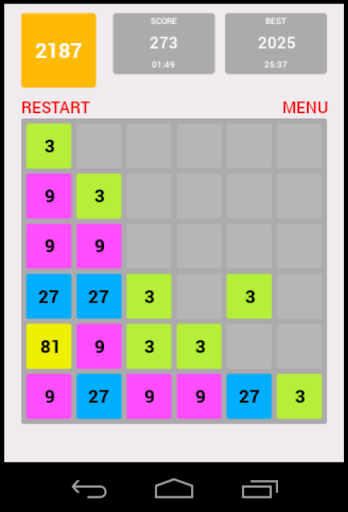 2187 the hard 2048 game