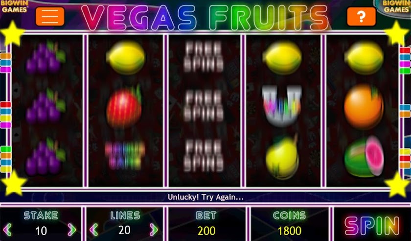 Vegas Fruits Pro Slot Machine Screen 3