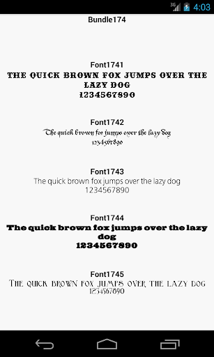 Fonts for FlipFont 174