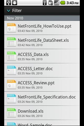 NetFront Life Documents Pro Screen 1