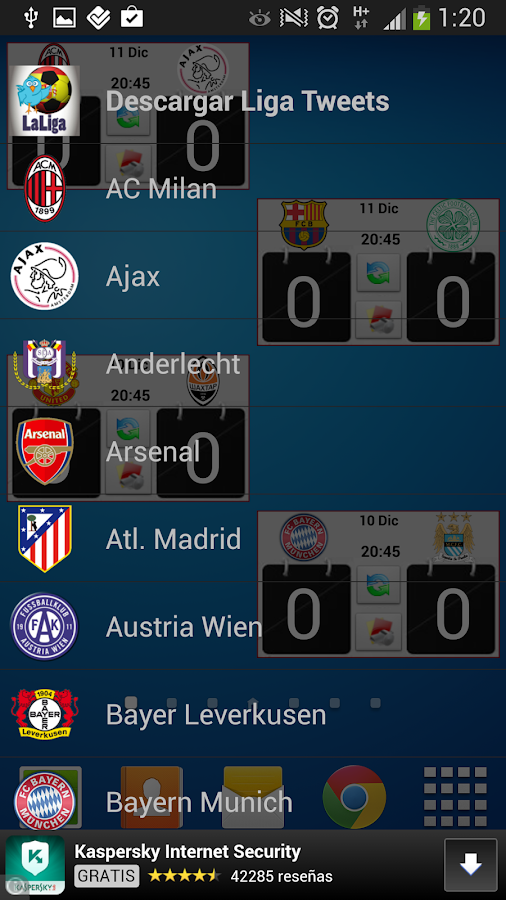 Widget Champions League 14/15 - Android Apps on Google Play