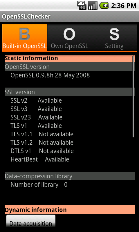   OpenSSL Checker – Screenshot 