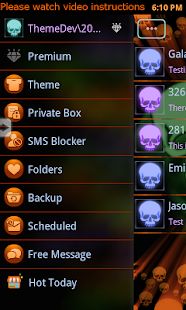 Glowing Neon Skulls Theme Screenshots 13
